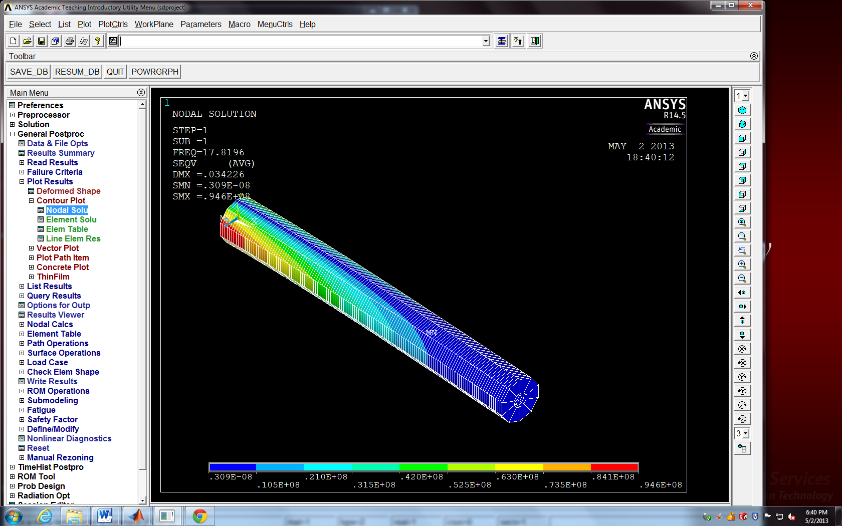 VIBRATION OF BEAM ASSEMBLY: STRUCTURAL DYNAMICS