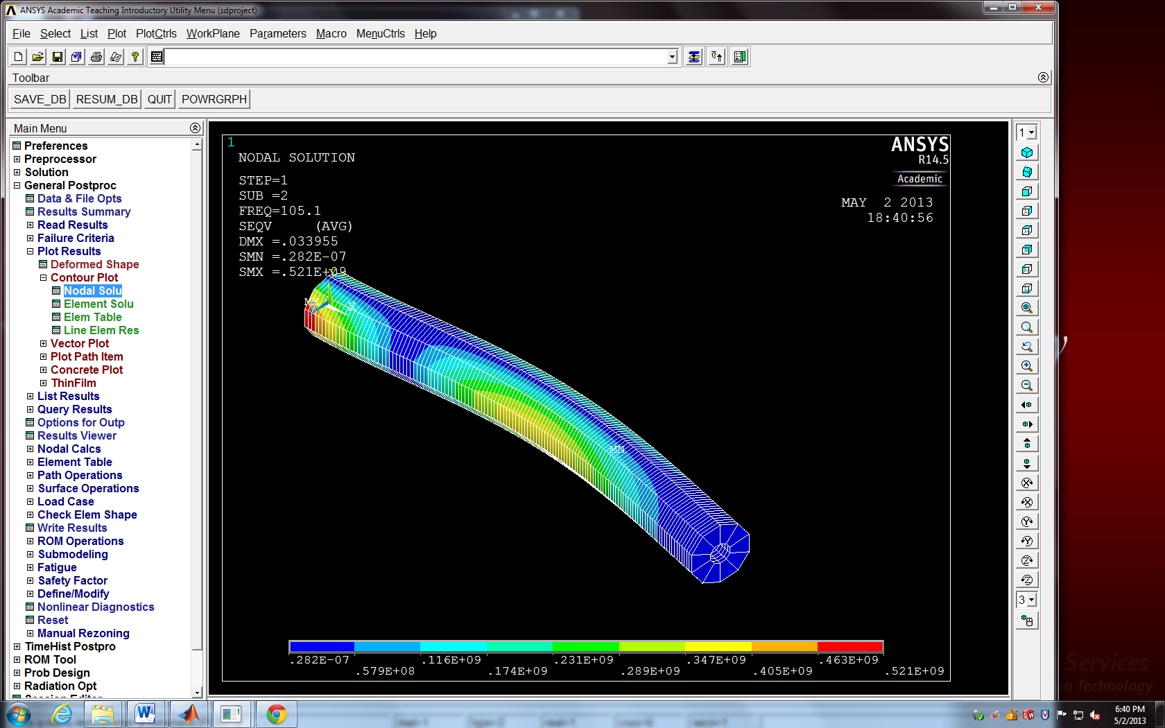 VIBRATION OF BEAM ASSEMBLY: STRUCTURAL DYNAMICS